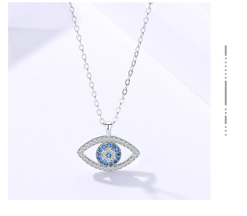 Sterling Silver Necklace Eye Pendant