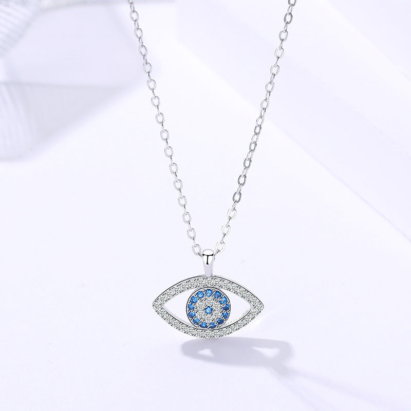 Sterling Silver Necklace Eye Pendant