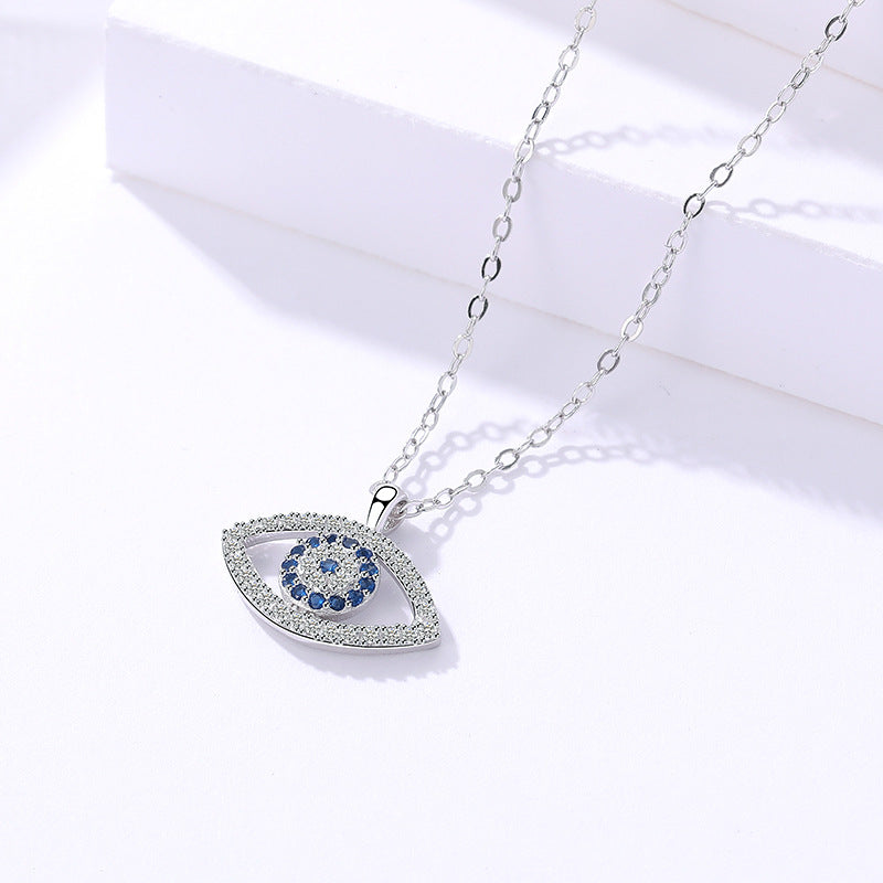 Sterling Silver Necklace Eye Pendant