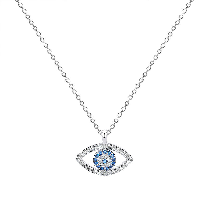 Sterling Silver Necklace Eye Pendant