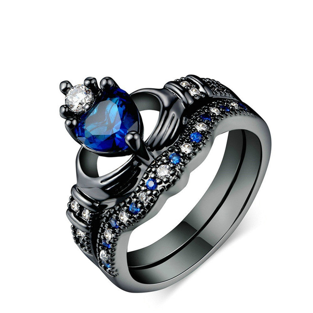 Crown love sapphire female ring