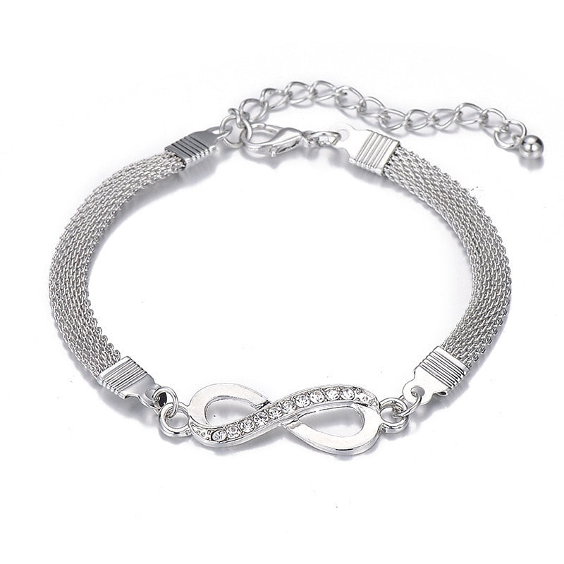 Rhinestone Fabulous Infinity Bracelet